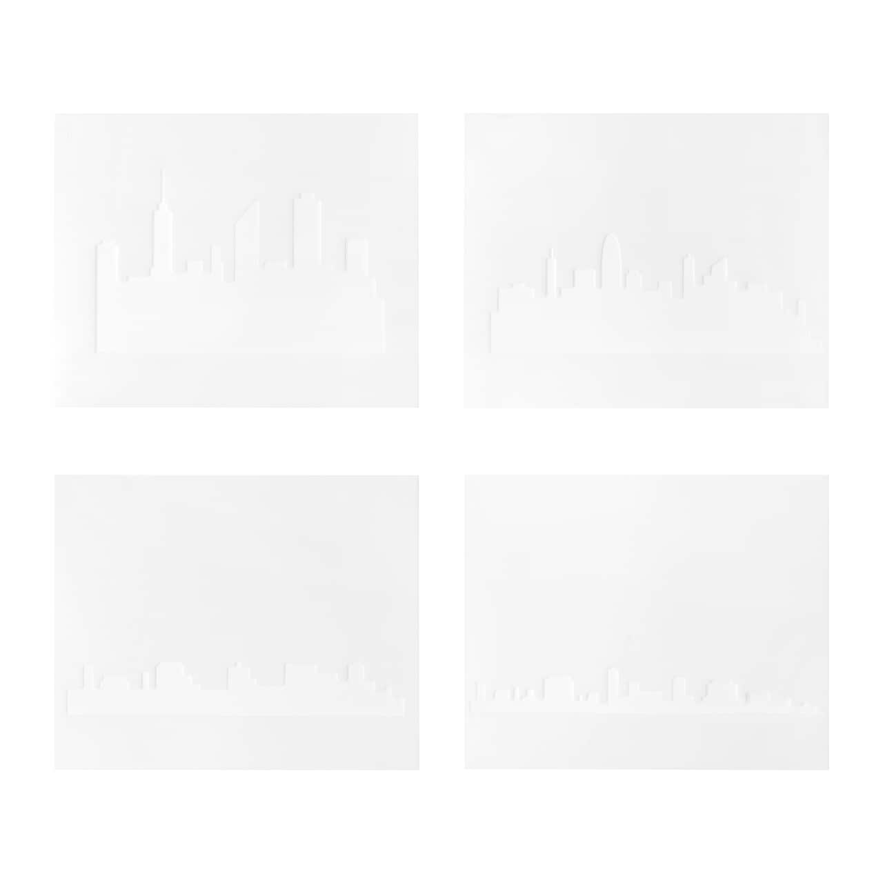 6" x 8" City Sky Print Stencil Set by Recollections™